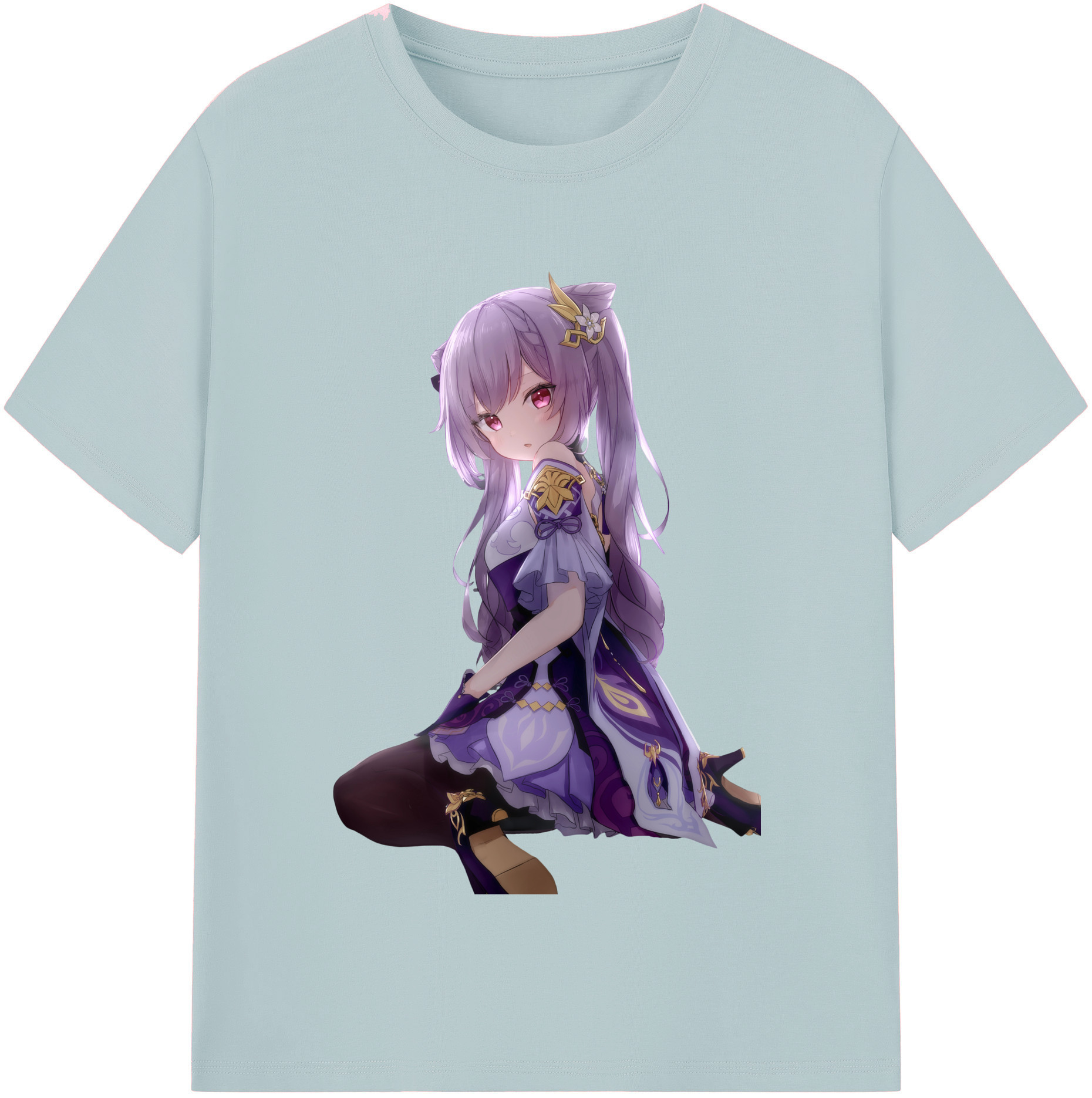 げんし神 刻晴 こくせい genshin Kokusei 綿100％半袖Tシャツ（フロントプリント）